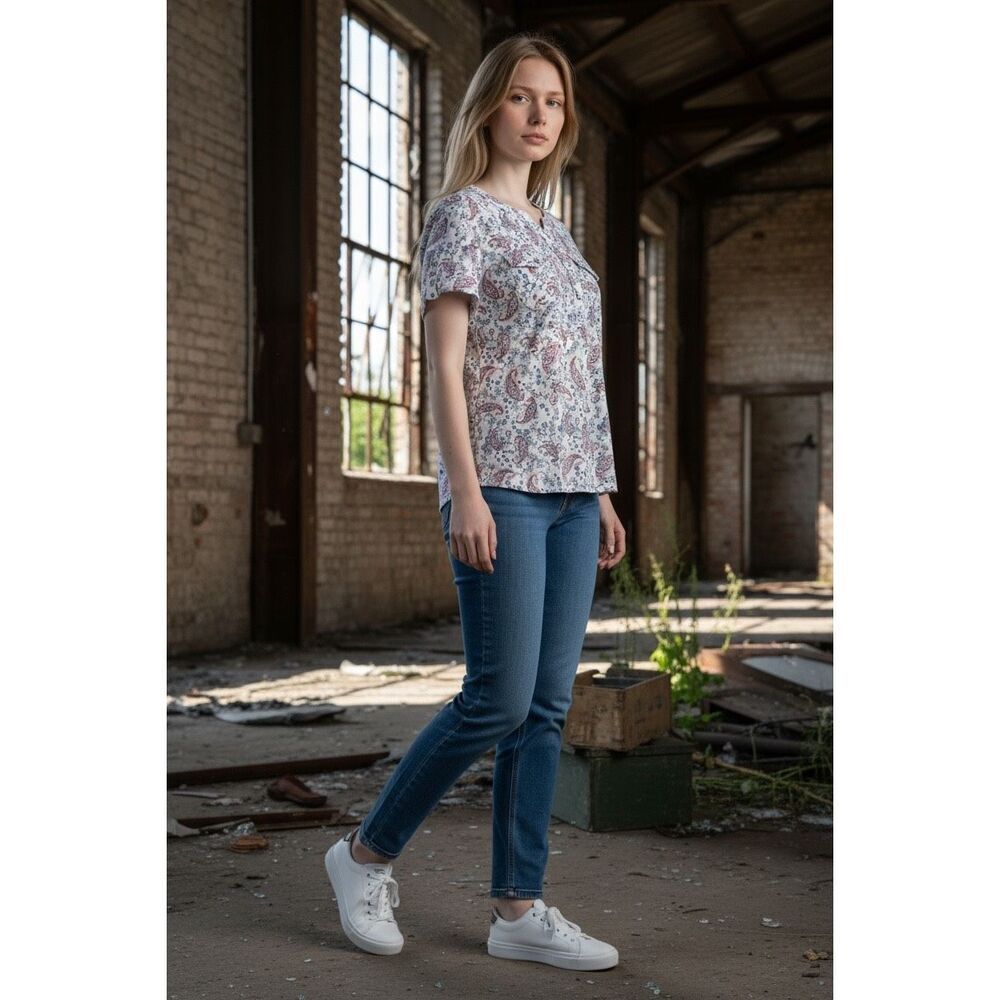 Hastings & Smith Paisley Print Blouse NEW NWT